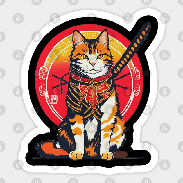 Cat Ronin Sticker by deniadrian